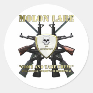 Molon Labe - 2e wijziging Ronde Sticker