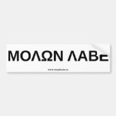 Molon Labe 3 Bumpersticker (Voorkant)