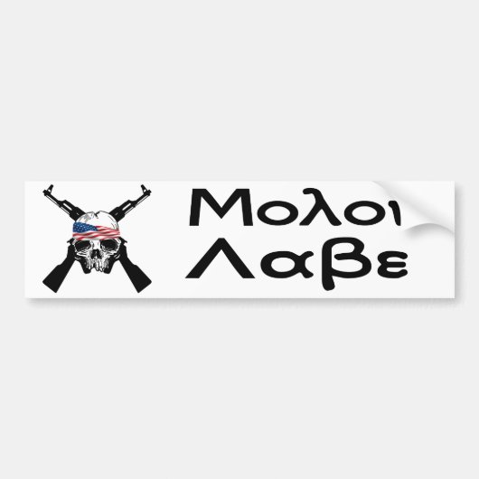Molon Labe Bumpersticker (Voorkant)