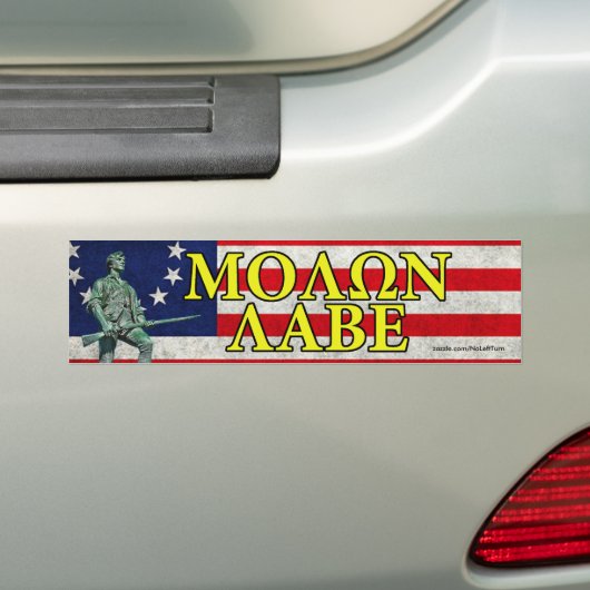 Molon Labe Bumpersticker (Op auto)
