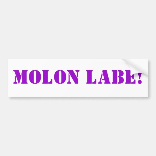 MOLON LABE! BUMPERSTICKER (Voorkant)