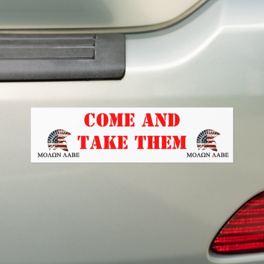 MOLON LABE BUMPERSTICKER (Op auto)
