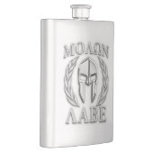 Molon Labe Chrome Spartan Helmet Print Flacon (Rechts)