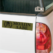 Molon Labe Grunge Spartan Helmet Bumpersticker (Op Truck)