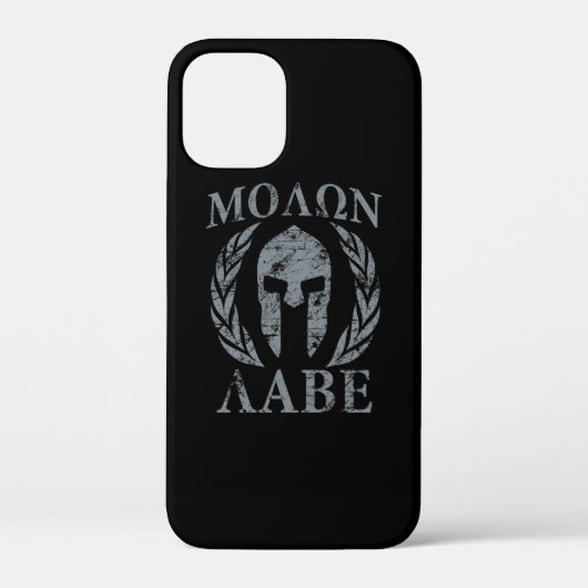 Molon Labe Grunge Spartan Helmet Case-Mate iPhone Case (Achterkant)