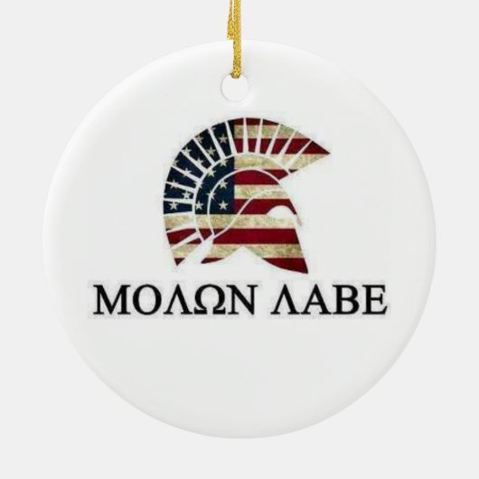 MOLON LABE KERAMISCH ORNAMENT (Achterkant)