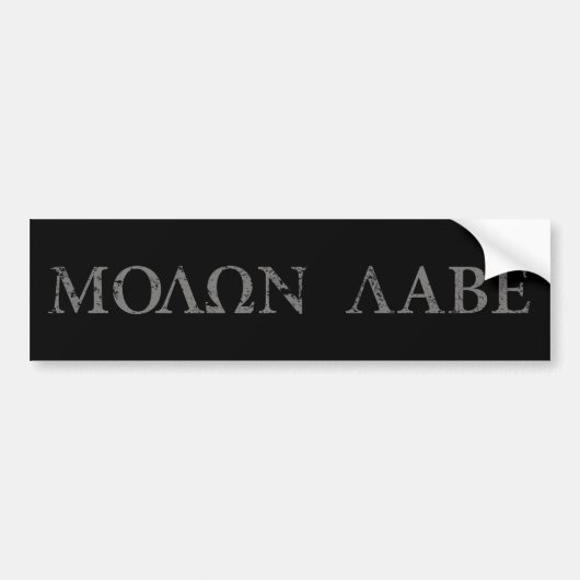 Molon Labe (kom en haal het) Bumpersticker (Voorkant)