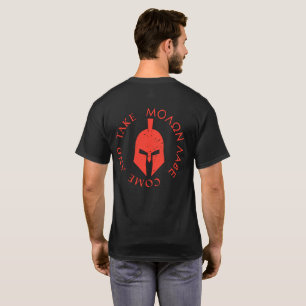 Molon Labe Kom en Neem Spartaanse Helm T-shirt