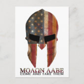 Molon Labe - Kom mee naar de VS Spartan Briefkaart (Voorkant)