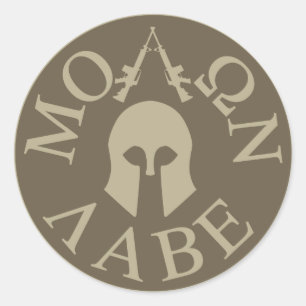 Molon Labe, kom ze halen Ronde Sticker