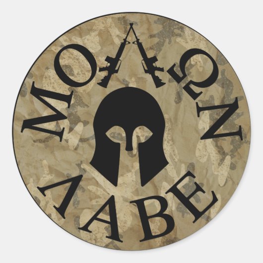 Molon Labe, kom ze halen Ronde Sticker (Voorkant)