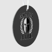 Molon Labe Laurels en Masque Spartiate Noir & Blan (devant)
