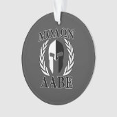 Molon Labe Laurels en Masque Spartiate Noir & Blan (devant)