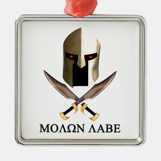 MOLON LABE METALEN ORNAMENT (Voorkant)