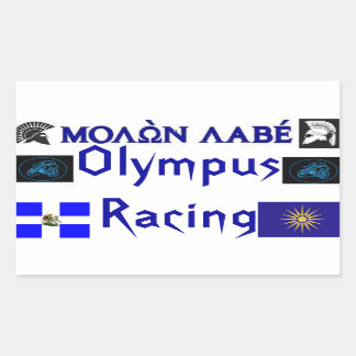 Molon Labe Olympus Racing Ticket Rechthoekige Sticker