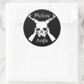 Molon Labe Ronde Sticker (Tas)