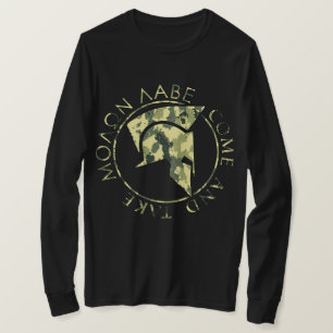 Molon Labe Spartaanse helm militair camouflage Her T-shirt