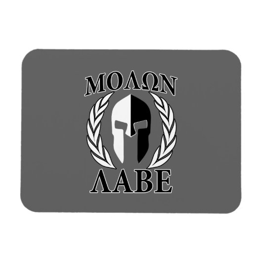 Molon Labe Spartaanse Masker Wapenrusting Lauwerkr Magneet (Horizontaal)