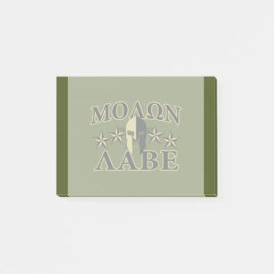 Molon Labe Spartan 5 sterren Olive Green Post-it® Notes
