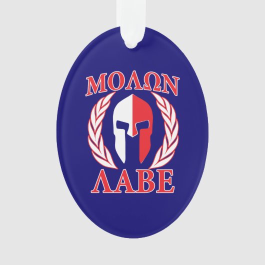 Molon Labe Spartan Armor Laurels Marine Blue (devant)
