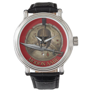 Molon Labe Spartan Helm, Schild en Zwaard Horloge