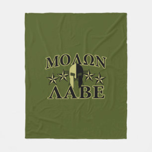 Molon Labe Spartan Helmet 5 sterren Fleece Deken