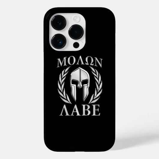 Molon Labe Spartan Helmet Laurels Case-Mate iPhone Case (Achterkant)
