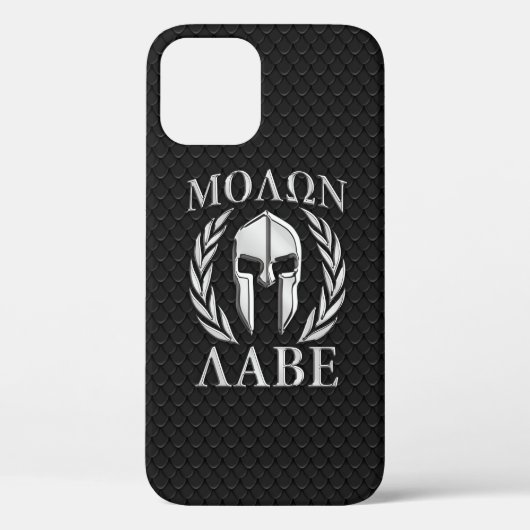 Molon Labe Spartan Helmet Laurels Case-Mate iPhone Case (Achterkant)