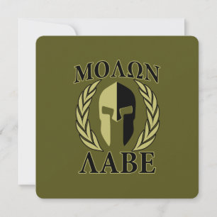 Molon Labe Spartan Helmet Laurels Olive Green