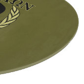 Molon Labe Spartan Helmet Laurels Olive Green Snijplank (Hoek)