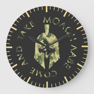 Molon Labe Spartan Helmet Militaire Camo Grote Klok