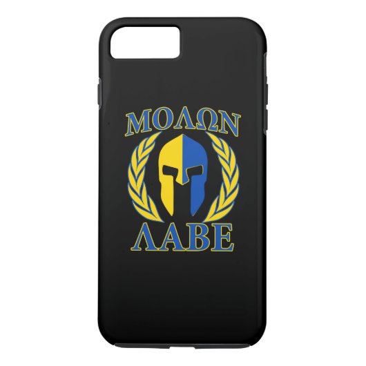 Molon Labe Spartan Laurels Yellow Blue Accents Case-Mate iPhone Case (Achterkant)