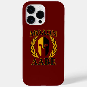 Molon Labe Spartan Mask Laurels Burgundy Decor Case-Mate iPhone 14 Pro Max Hoesje