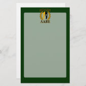 Molon Labe Spartan Mask Laurels on Green Briefpapier (Voorkant / Achterkant)