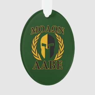 Molon Labe Spartan Mask Laurels sur Green