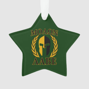 Molon Labe Spartan Mask Laurels sur Green