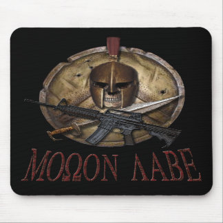 Molon Labe Spartan Skull w/M-4 Mousepad Muismat