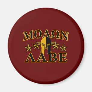 Molon Labe Spartan Warrior 5 sterren Burgundy Magneet