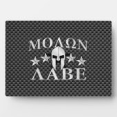 Molon Labe Spartan Warrior 5 sterren Fotoplaat (voorkant)