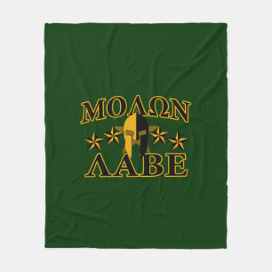 Molon Labe Spartan Warrior 5 sterren groen Fleece Deken