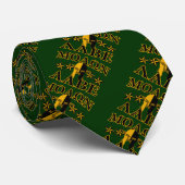 Molon Labe Spartan Warrior 5 sterren groen Stropdas (Opgerold)