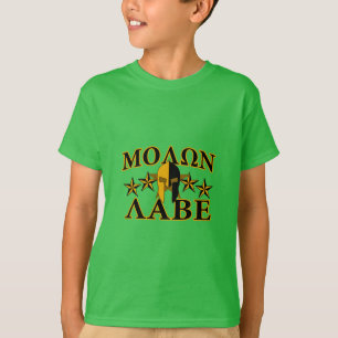 Molon Labe Spartan Warrior 5 sterren groen T-shirt
