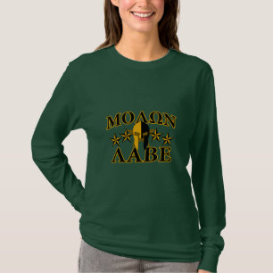 Molon Labe Spartan Warrior 5 sterren groen T-shirt