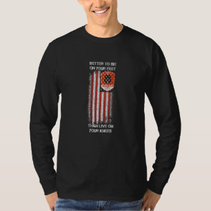 Molon Labe Spartan Warrior American Flag Mannen T-shirt