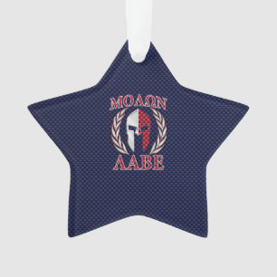 Molon Labe Spartan Warrior Carbon Fiber Chrome