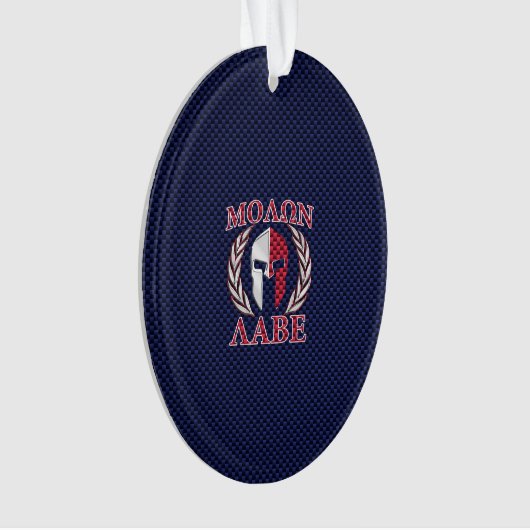Molon Labe Spartan Warrior Carbon Fiber Chrome (devant)