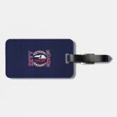 Molon Labe Spartan Warrior Carbon Fiber Chrome Bagagelabel (Achterkant horizontaal)