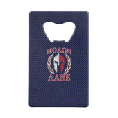 Molon Labe Spartan Warrior Carbon Fiber Chrome Kredietkaart Flessenopener (Achterkant)
