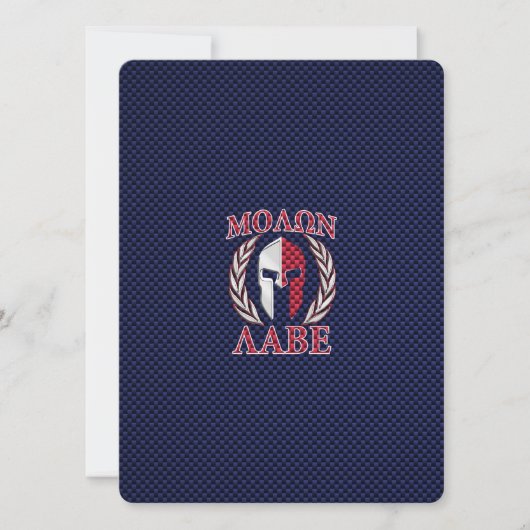 Molon Labe Spartan Warrior Carbon Print (Voorkant)