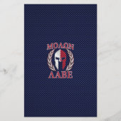 Molon Labe Spartan Warrior Carbon Style Briefpapier (Voorkant)